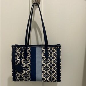 Navy and Cream Tote Bag